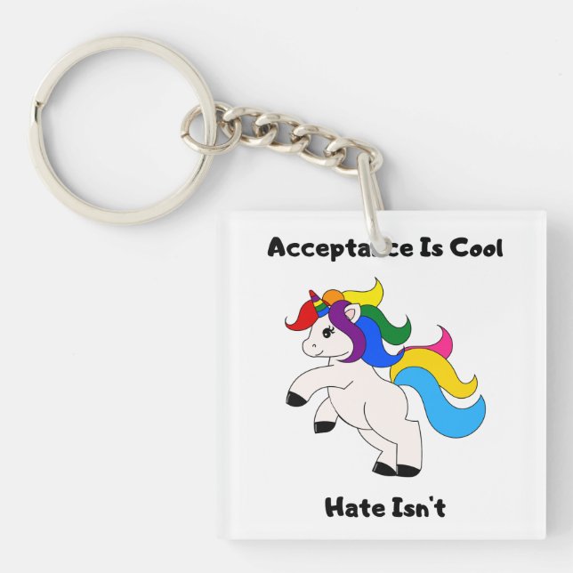 Acceptance Is Cool Keychain (Front)