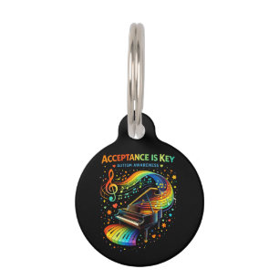 Acceptance Is Key Autism Awareness Pet ID Tag