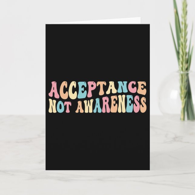 Acceptance Neurodiversity Autism Neurodivergent 1  Card (Front)