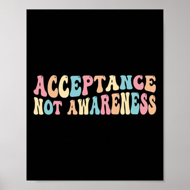 Acceptance Neurodiversity Autism Neurodivergent  Poster (Front)