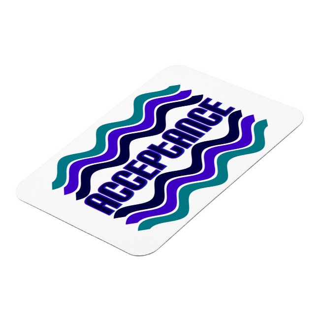 Acceptance Quote in Blue Green Purple Graphic Magnet (Left Side)