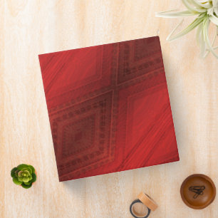 Acceptance Red Eclectic Boho Pattern 3 Ring Binder