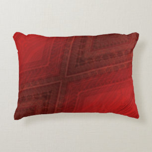 Acceptance   Red Eclectic Boho Pattern Accent Pillow