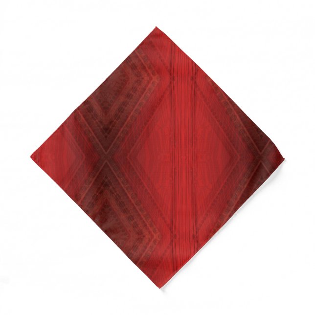 Acceptance | Red Eclectic Boho Pattern Bandana (Front)