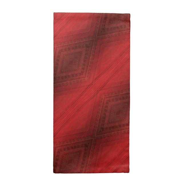 Acceptance | Red Eclectic Boho Pattern Cloth Napkin (Half Fold)