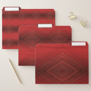 Acceptance Red Eclectic Boho Pattern File Folder