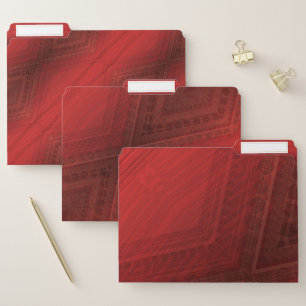 Acceptance Red Eclectic Boho Pattern File Folder