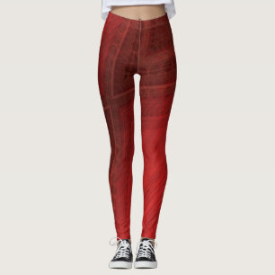 Acceptance   Red Eclectic Boho Pattern Leggings