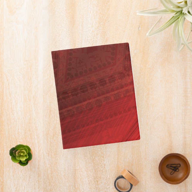 Acceptance | Red Eclectic Boho Pattern Mini Binder (InSitu)