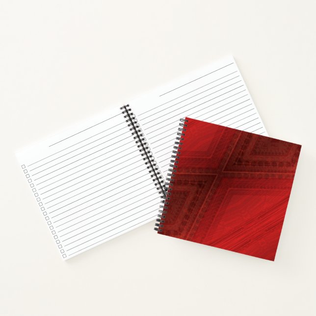 Acceptance | Red Eclectic Boho Pattern Notebook (Inside)
