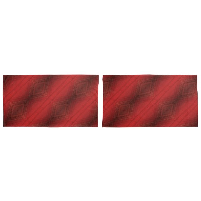 Acceptance | Red Eclectic Boho Pattern Pillow Case (Front-Set)