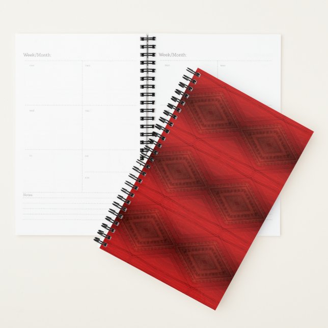 Acceptance | Red Eclectic Boho Pattern Planner (Display)