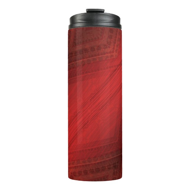 Acceptance | Red Eclectic Boho Pattern Thermal Tumbler (Front)