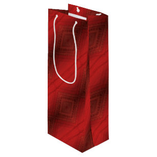 Acceptance Red Eclectic Boho Pattern Wine Gift Bag