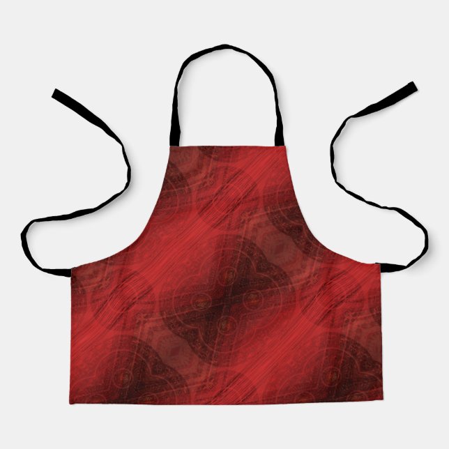 Acceptance | Red Meditation Medallions Apron (Front)