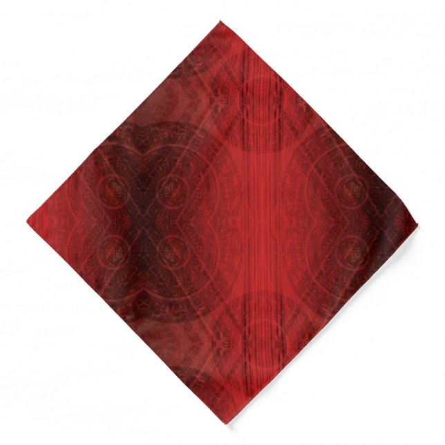 Acceptance | Red Meditation Medallions Bandana (Front)