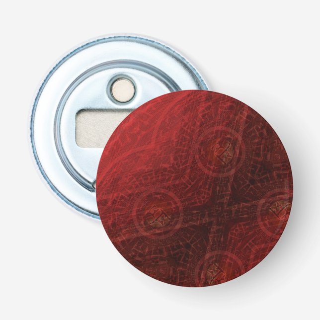 Acceptance | Red Meditation Medallions Bottle Opener (Front)