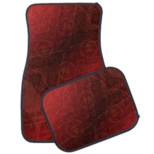Acceptance Red Meditation Medallions Car Floor Mat