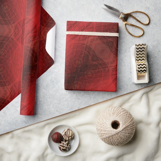 Acceptance | Red Meditation Medallions Wrapping Paper (Crafts)