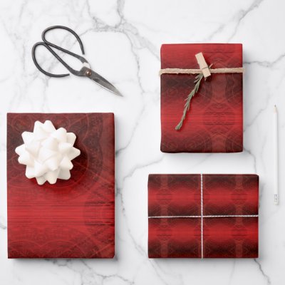 Acceptance | Red Meditation Medallions Wrapping Paper Sheets