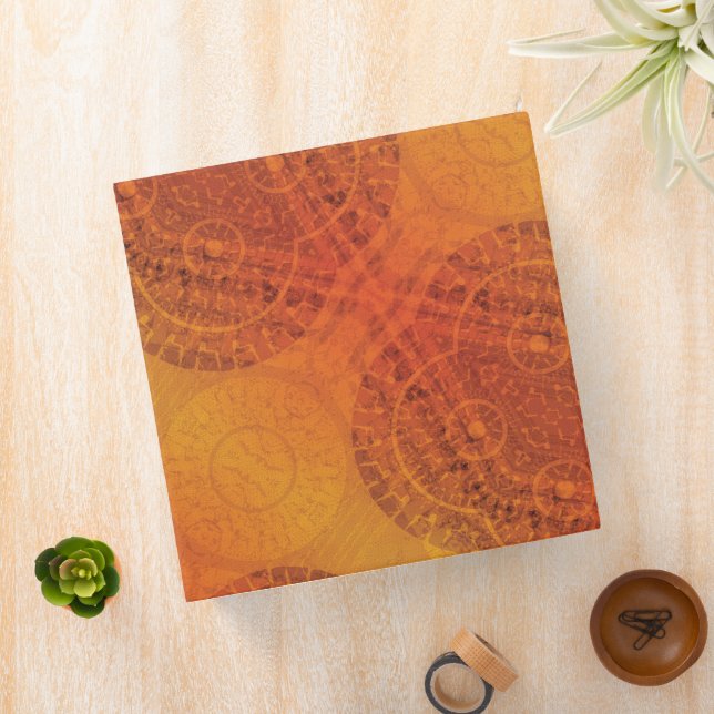 Acceptance | Red Orange Yellow Boho Medallions 3 Ring Binder (In Situ)