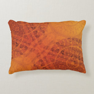 Acceptance   Red Orange Yellow Boho Medallions Accent Pillow