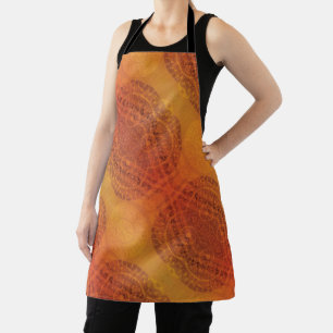 Acceptance Red Orange Yellow Boho Medallions Apron