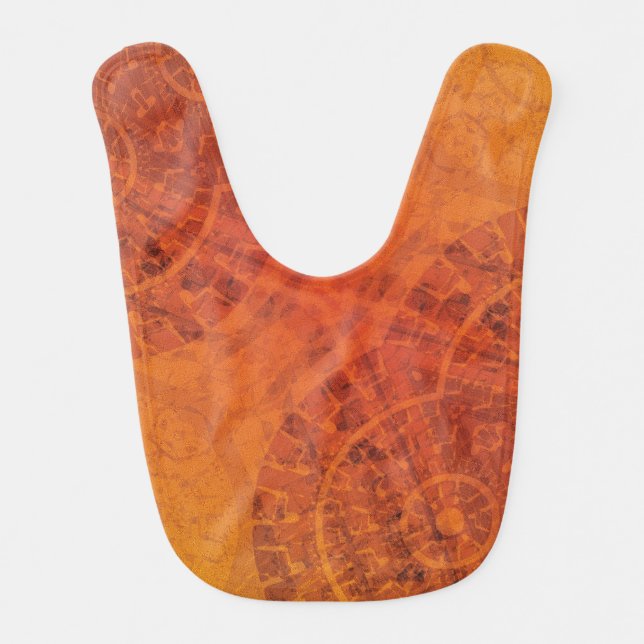 Acceptance | Red Orange Yellow Boho Medallions Baby Bib (Front)