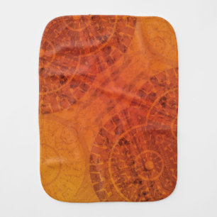 Acceptance   Red Orange Yellow Boho Medallions Baby Burp Cloth