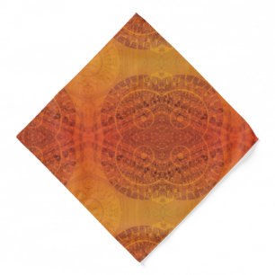 Acceptance Red Orange Yellow Boho Medallions Bandana