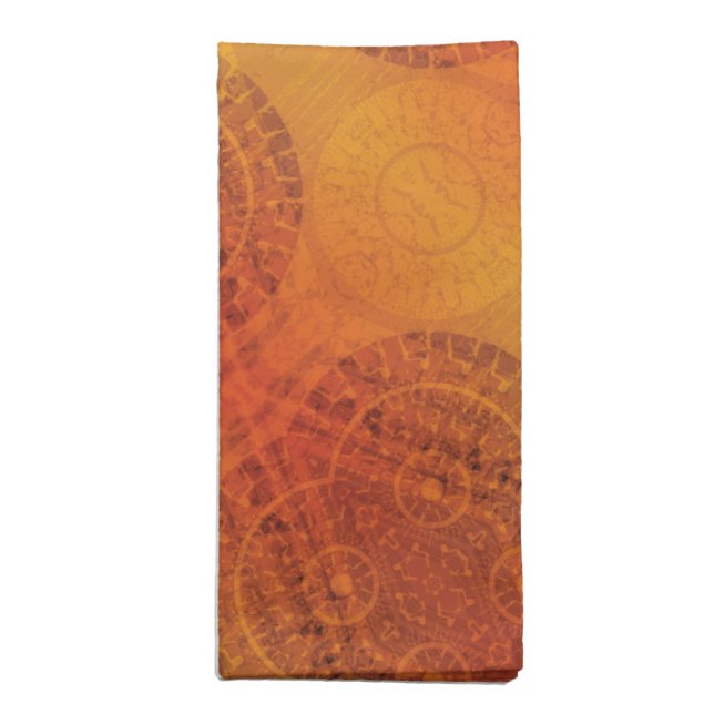 Acceptance | Red Orange Yellow Boho Medallions Cloth Napkin (Folded)
