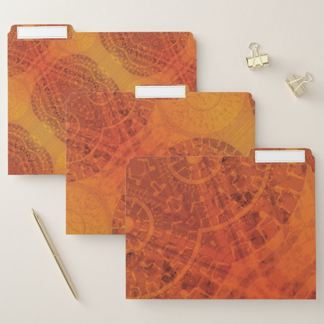 Acceptance | Red Orange Yellow Boho Medallions File Folder (Set)