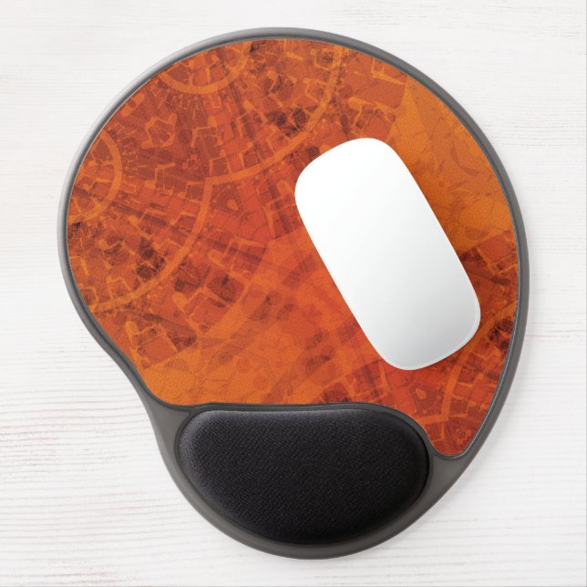 Acceptance | Red Orange Yellow Boho Medallions Gel Mouse Pad (Left Side)