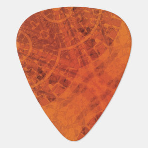Acceptance Red Orange Yellow Boho Medallions Guitar Pick