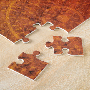 Acceptance   Red Orange Yellow Boho Medallions Jigsaw Puzzle