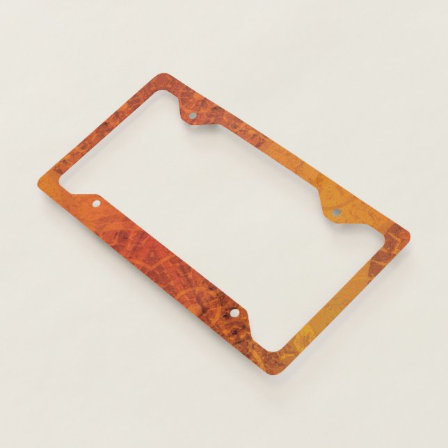 Acceptance | Red Orange Yellow Boho Medallions License Plate Frame (3/4)