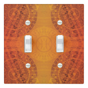 Acceptance   Red Orange Yellow Boho Medallions Light Switch Cover