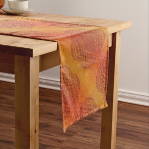 Acceptance Red Orange Yellow Boho Medallions Long Table Runner
