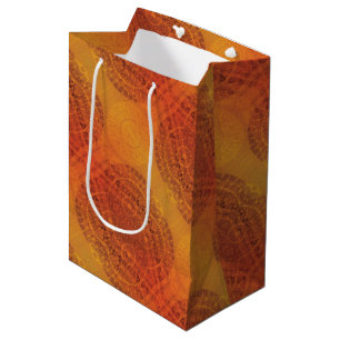 Acceptance Red Orange Yellow Boho Medallions Medium Gift Bag