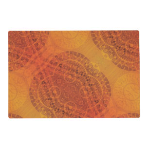 Acceptance Red Orange Yellow Boho Medallions Placemat
