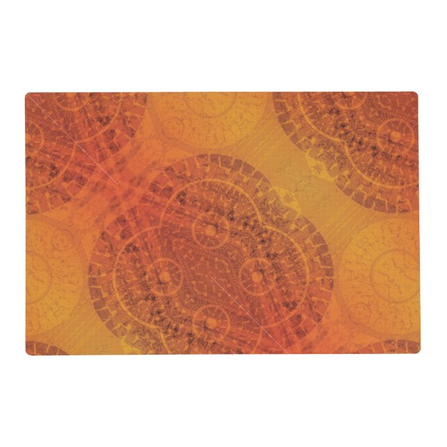 Acceptance | Red Orange Yellow Boho Medallions Placemat (Front)