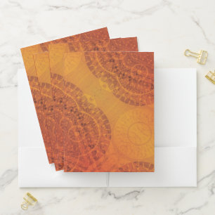 Acceptance Red Orange Yellow Boho Medallions Pocket Folder