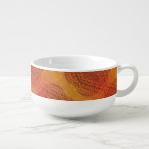 Acceptance   Red Orange Yellow Boho Medallions Soup Mug