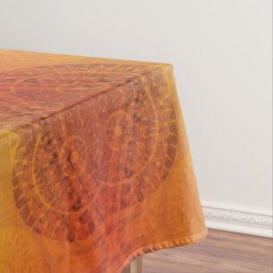 Acceptance   Red Orange Yellow Boho Medallions Tablecloth