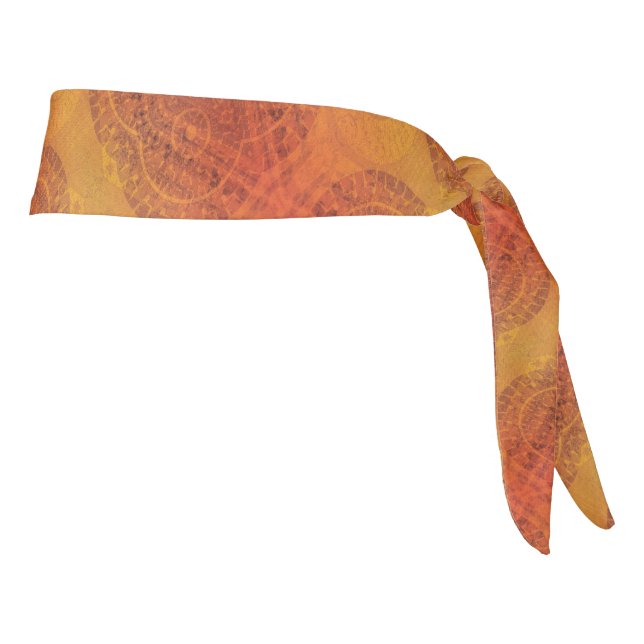 Acceptance | Red Orange Yellow Boho Medallions Tie Headband (Rotate 90)