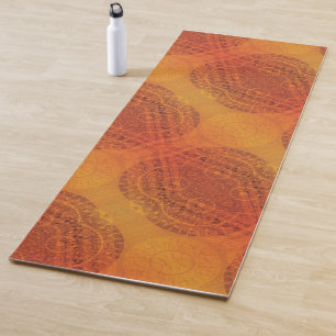 Acceptance   Red Orange Yellow Boho Medallions Yoga Mat