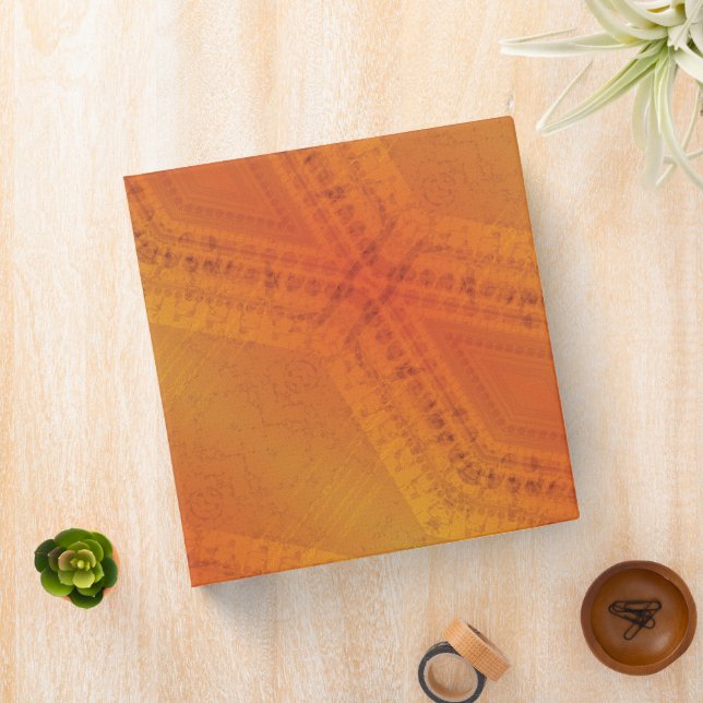 Acceptance | Red Orange Yellow Shibori Pattern 3 Ring Binder (In Situ)