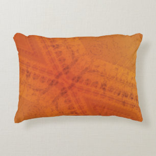 Acceptance   Red Orange Yellow Shibori Pattern Accent Pillow