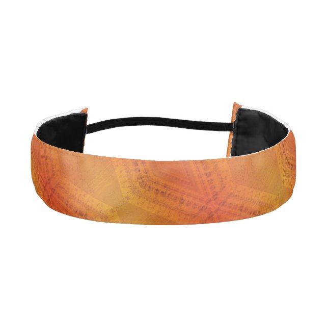 Acceptance | Red Orange Yellow Shibori Pattern Athletic Headband (Front)