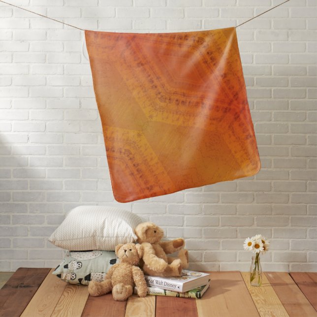 Acceptance | Red Orange Yellow Shibori Pattern Baby Blanket (In Situ)
